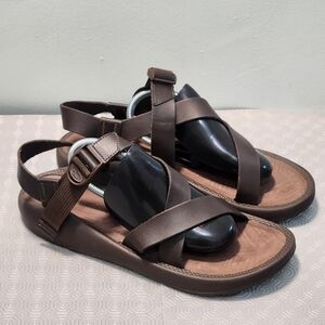 Chaco Z1 Colorado II Wayfarer Brown Leather Men Sandals Performance Hiking Sz 14